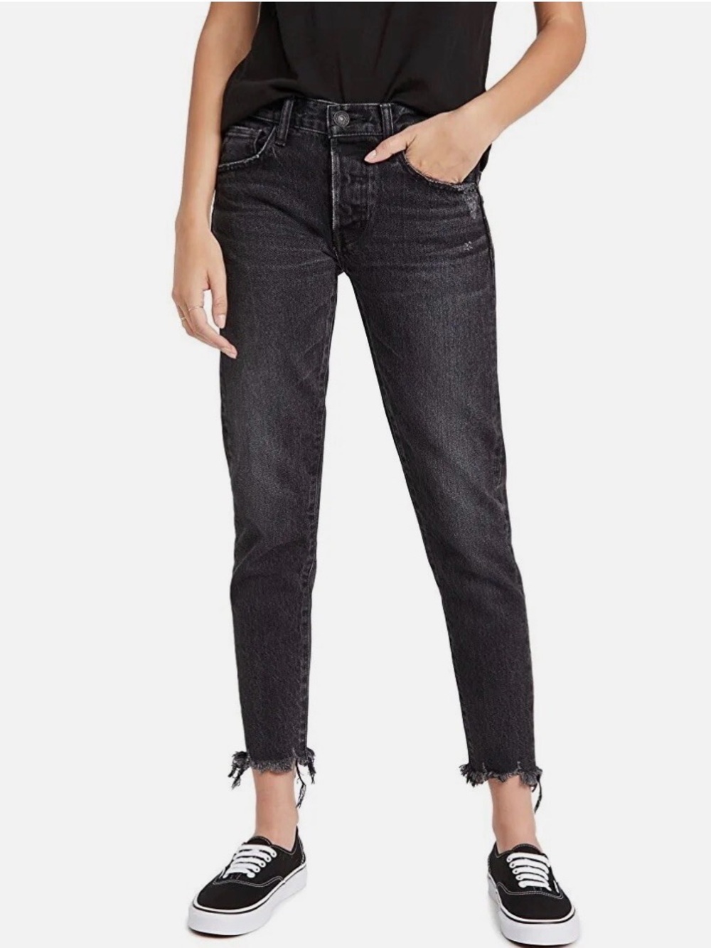 Moussy MV Staley Tapered Jeans Black Wash